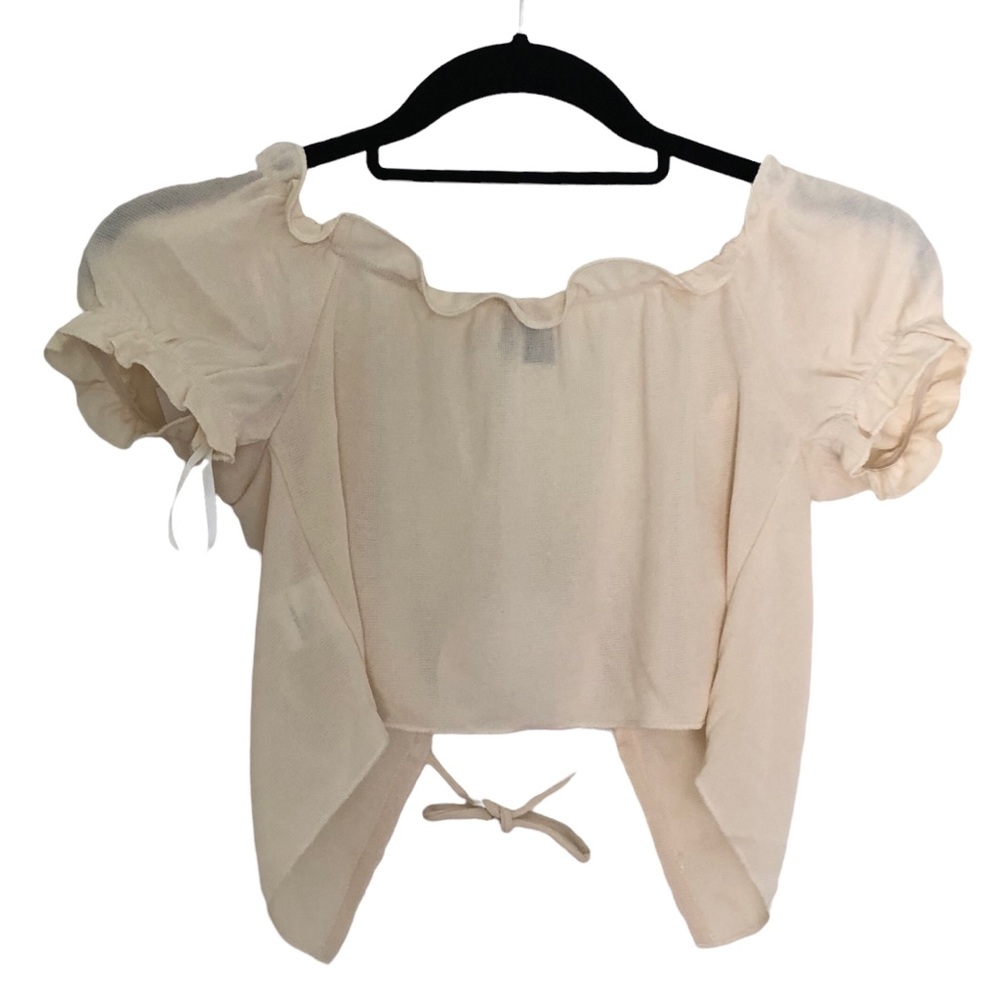 NEW Princess Polly Crop Short Sleeve Lightweight Cardigan Top Front Tie - Picture 5 of 9